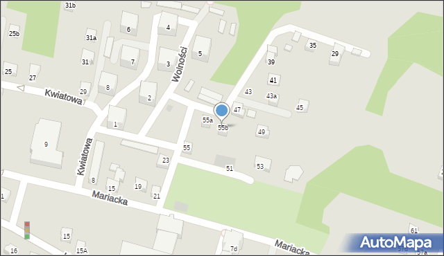 Radlin, Mariacka, 55b, mapa Radlin