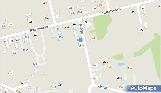 Radlin, Matejki Jana, 121, mapa Radlin