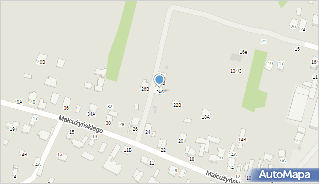 Radom, Małcużyńskiego Witolda, 24A, mapa Radomia