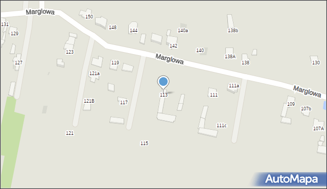 Radom, Marglowa, 113, mapa Radomia