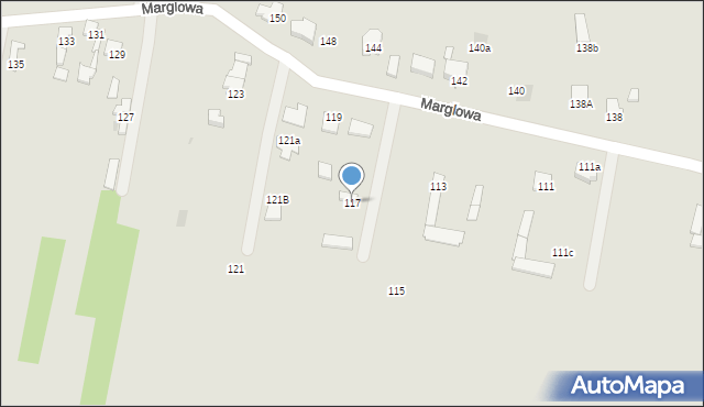 Radom, Marglowa, 117, mapa Radomia