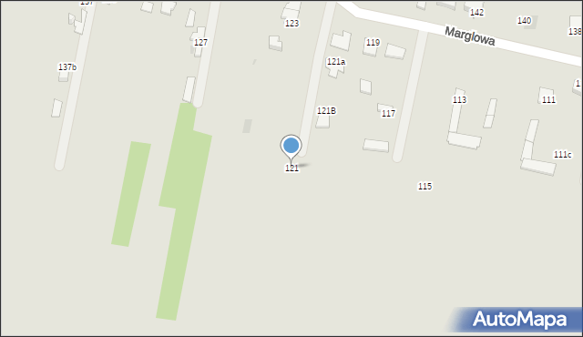 Radom, Marglowa, 121, mapa Radomia
