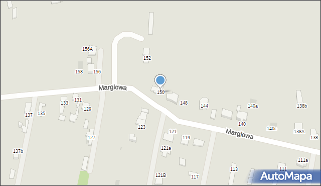 Radom, Marglowa, 150, mapa Radomia