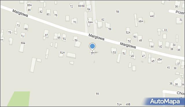 Radom, Marglowa, 57, mapa Radomia