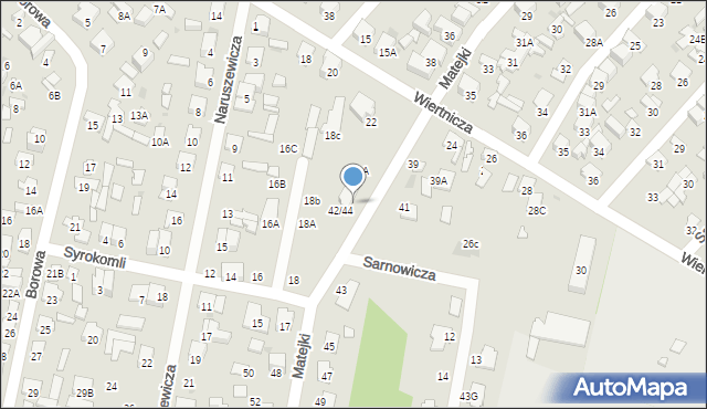 Radom, Matejki Jana, 44, mapa Radomia