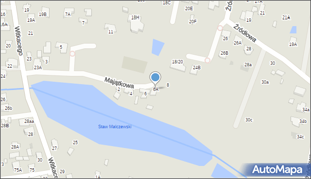 Radom, Majątkowa, 6A, mapa Radomia