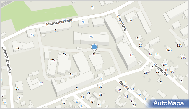 Radom, Mazowieckiego Tadeusza, 7f, mapa Radomia