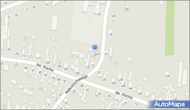 Radomsko, Makuszyńskiego Kornela, 23, mapa Radomsko