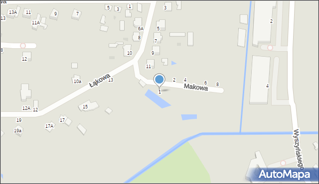 Radzyń Podlaski, Makowa, 1, mapa Radzyń Podlaski