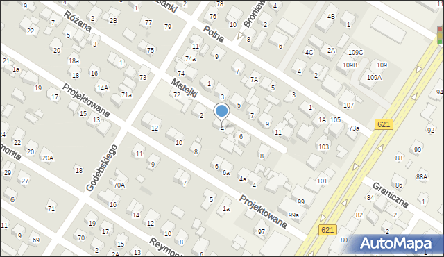 Raszyn, Matejki Jana, 4, mapa Raszyn