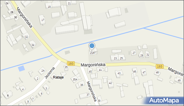 Rataje, Margonińska, 21A, mapa Rataje