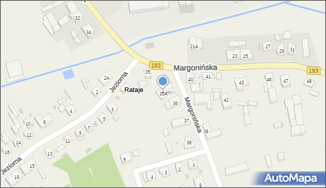 Rataje, Margonińska, 35A, mapa Rataje