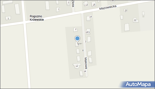 Rogozino, Mazowiecka, 12/3, mapa Rogozino