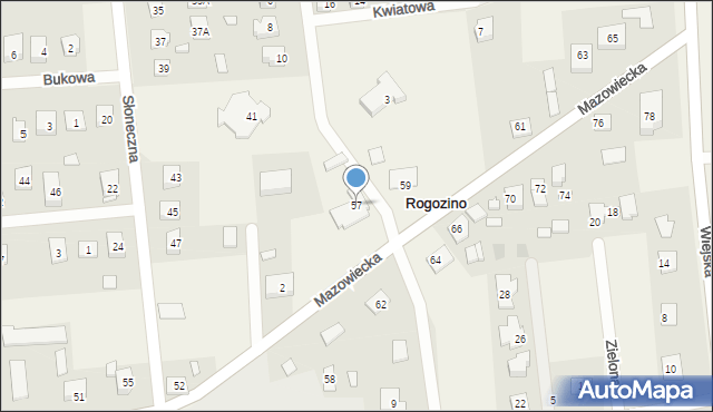 Rogozino, Mazowiecka, 57, mapa Rogozino