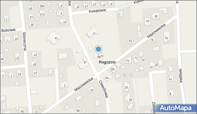 Rogozino, Mazowiecka, 59, mapa Rogozino