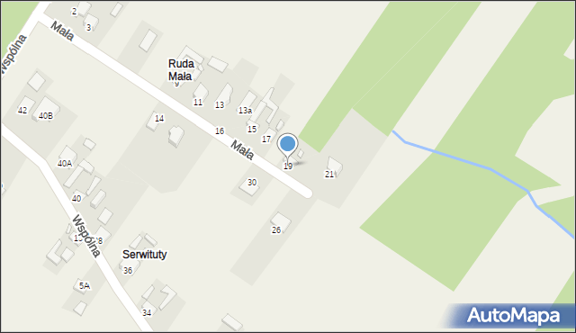 Ruda, Mała, 19, mapa Ruda