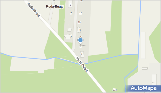 Ruda-Bugaj, Mała, 4, mapa Ruda-Bugaj