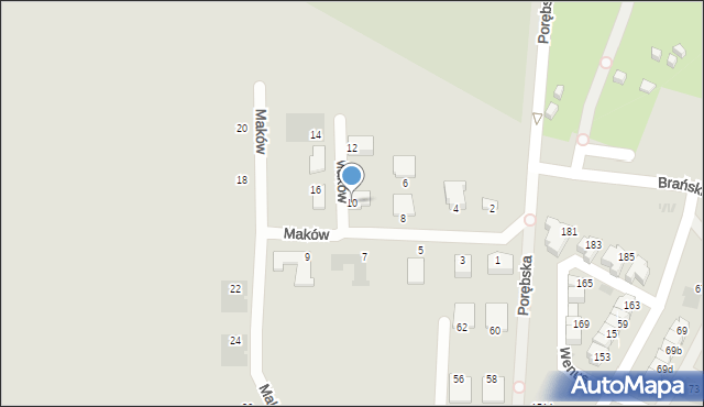 Ruda Śląska, Maków, 10, mapa Rudy Śląskiej