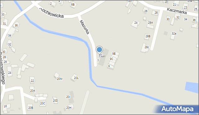 Ruda Śląska, Mazurka Henryka, ks., 7B, mapa Rudy Śląskiej