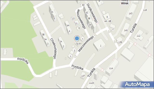 Ruda Śląska, Malczewskiego Jacka, 5, mapa Rudy Śląskiej