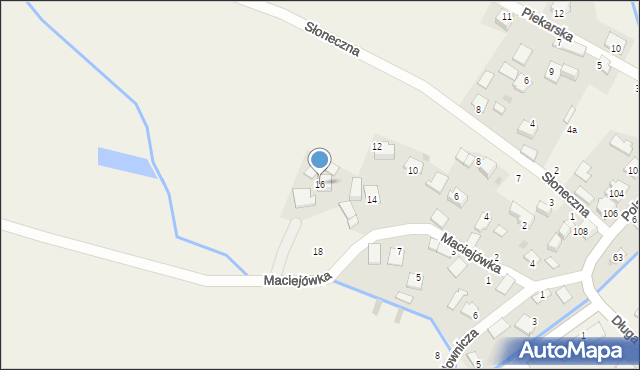 Rybna, Maciejówka, 16, mapa Rybna