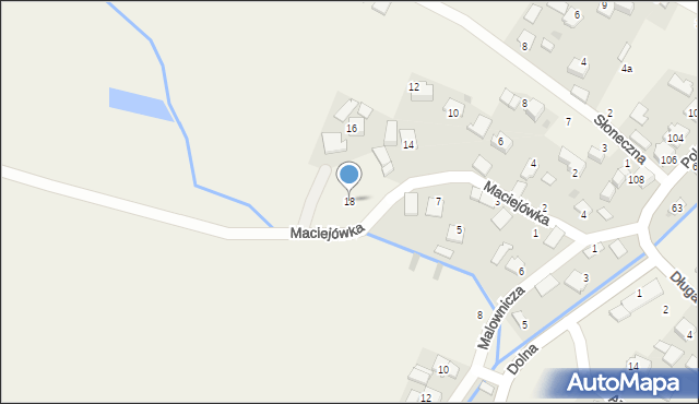 Rybna, Maciejówka, 18, mapa Rybna