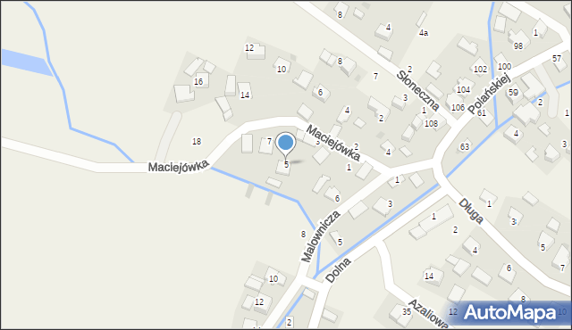 Rybna, Maciejówka, 5, mapa Rybna