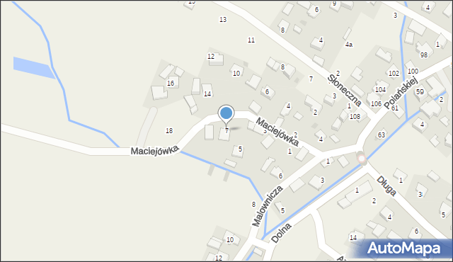 Rybna, Maciejówka, 7, mapa Rybna