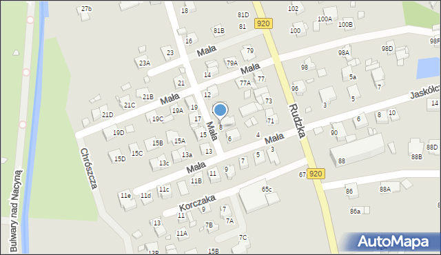 Rybnik, Mała, 8, mapa Rybnika