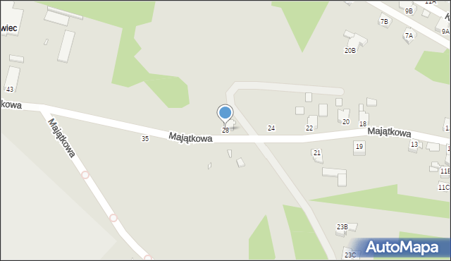 Rybnik, Majątkowa, 28, mapa Rybnika