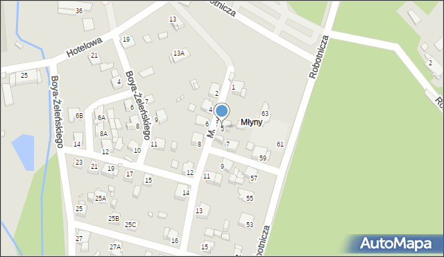 Rybnik, Makowa, 5, mapa Rybnika