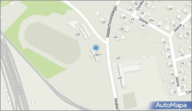 Rybnik, Małachowskiego Stanisława, 130, mapa Rybnika