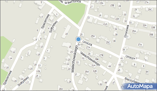 Rybnik, Małachowskiego Stanisława, 27, mapa Rybnika
