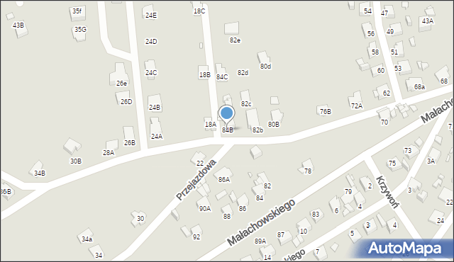 Rybnik, Małachowskiego Stanisława, 84B, mapa Rybnika