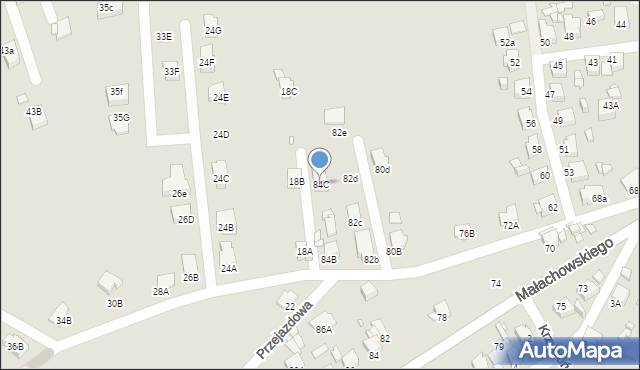 Rybnik, Małachowskiego Stanisława, 84C, mapa Rybnika