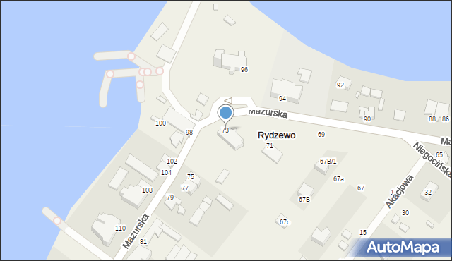 Rydzewo, Mazurska, 73, mapa Rydzewo