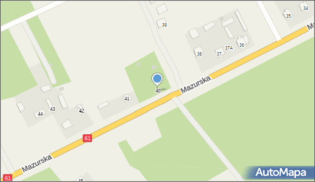 Rydzewo, Mazurska, 40, mapa Rydzewo