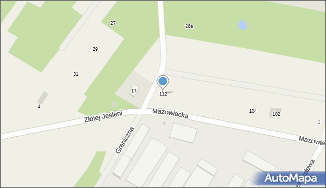Rzakta, Mazowiecka, 112, mapa Rzakta