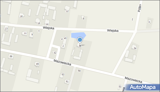 Rzakta, Mazowiecka, 38, mapa Rzakta