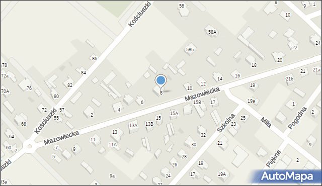 Rzekuń, Mazowiecka, 8, mapa Rzekuń