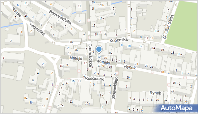 Rzeszów, Matejki Jana, 12, mapa Rzeszów