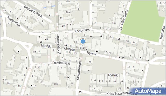 Rzeszów, Matejki Jana, 4, mapa Rzeszów