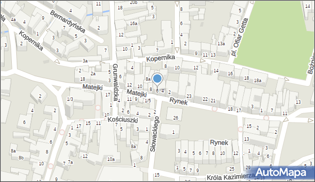 Rzeszów, Matejki Jana, 6, mapa Rzeszów