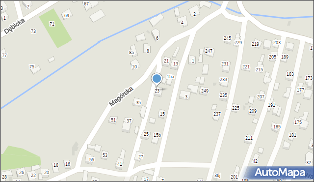 Rzeszów, Magórska, 23, mapa Rzeszów