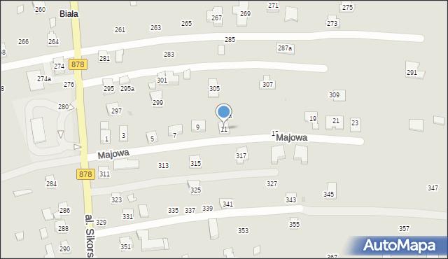 Rzeszów, Majowa, 11, mapa Rzeszów