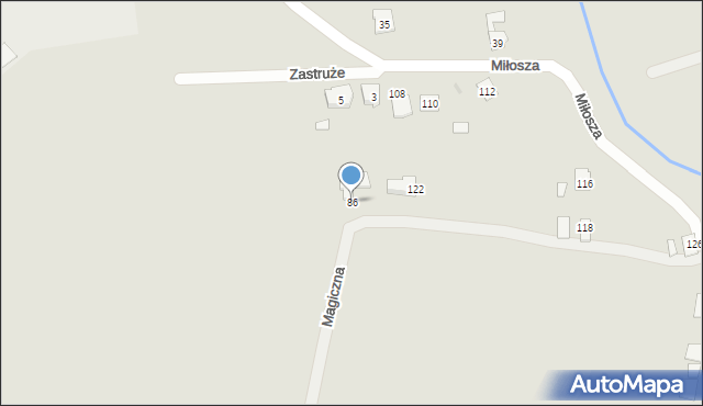 Rzeszów, Magiczna, 86, mapa Rzeszów