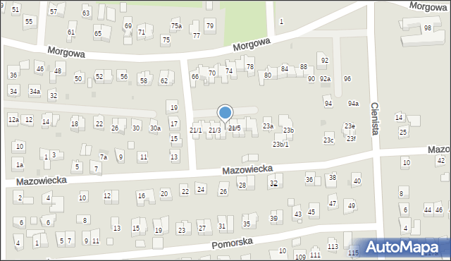 Rzeszów, Mazowiecka, 21/4, mapa Rzeszów