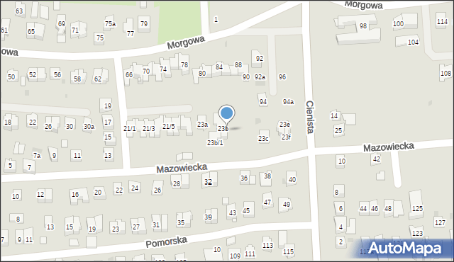 Rzeszów, Mazowiecka, 23b/2, mapa Rzeszów