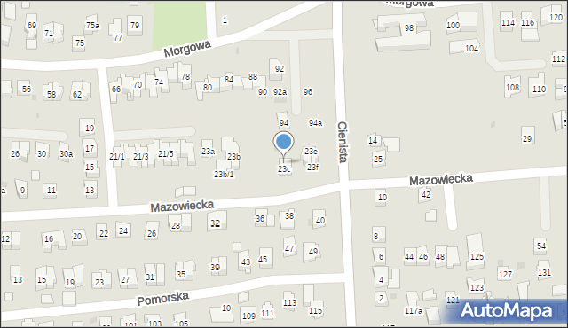 Rzeszów, Mazowiecka, 23d, mapa Rzeszów