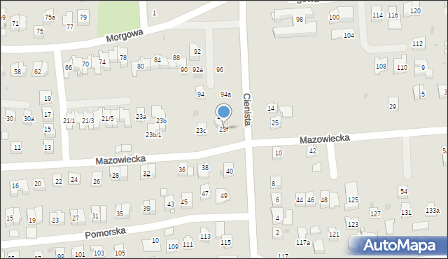 Rzeszów, Mazowiecka, 23f, mapa Rzeszów